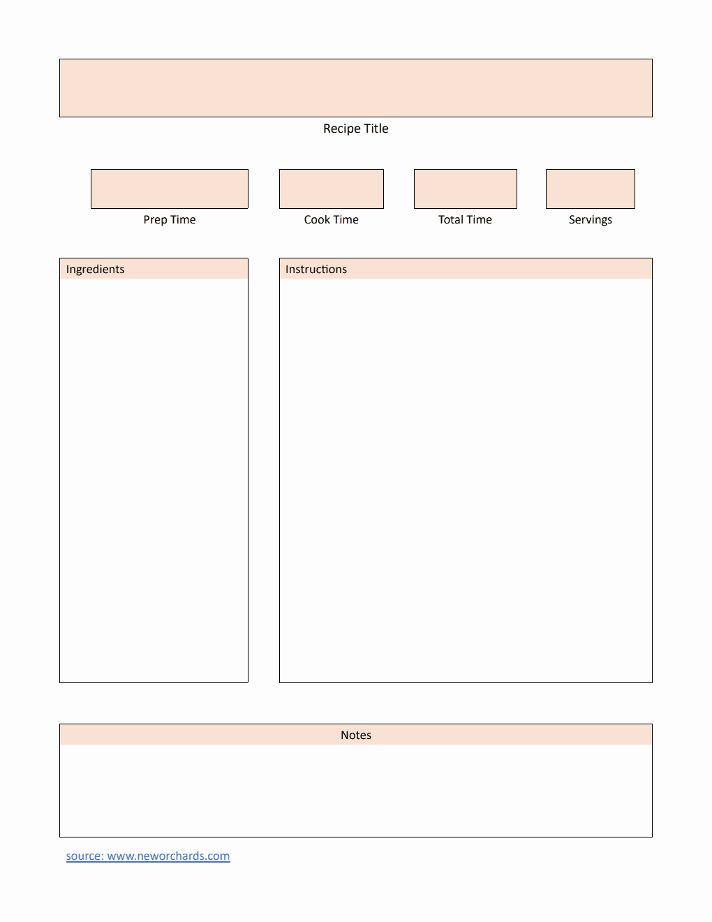 Free Cooking Templates PDF Word Excel Free cooking templates pdf word excel