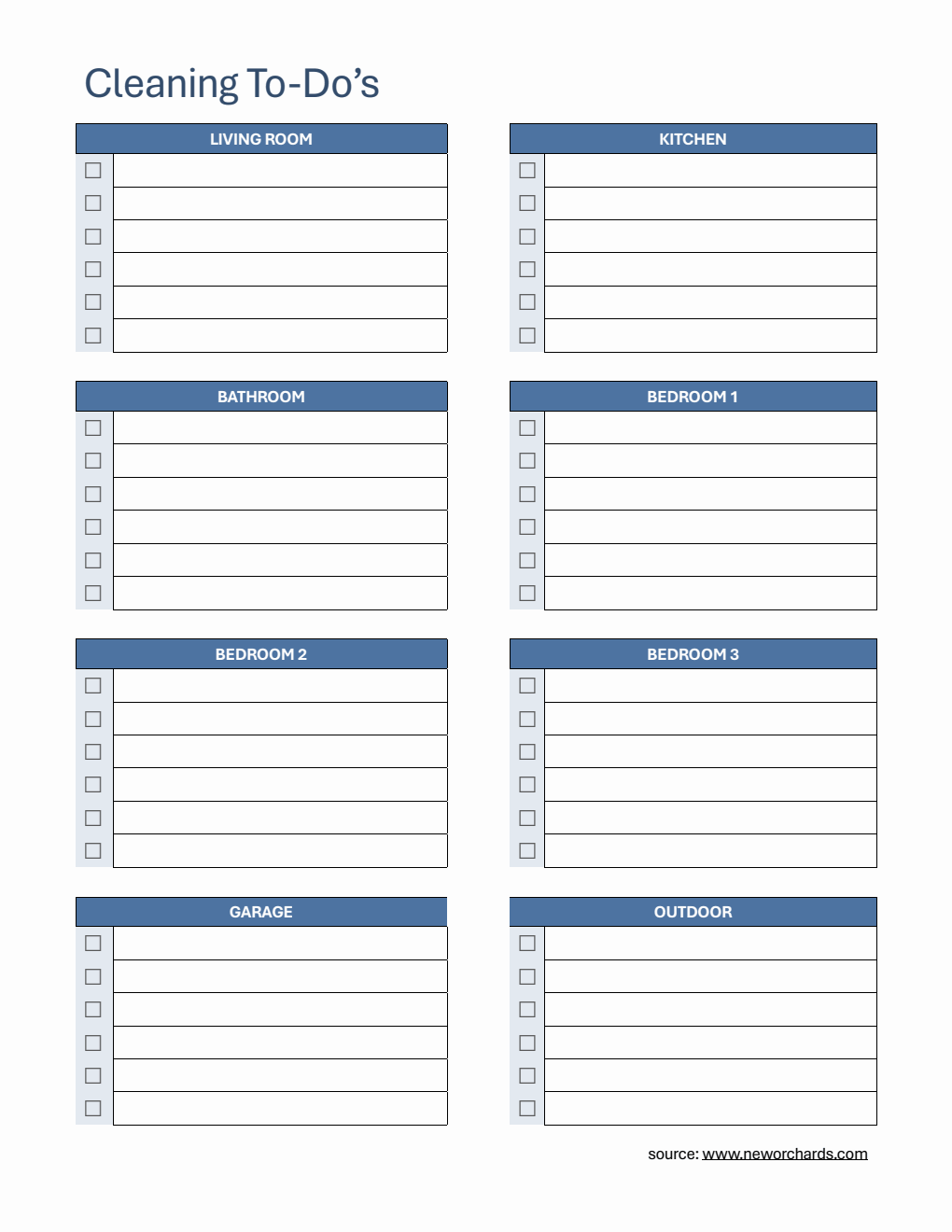 Cleaning To-Do Template | Free PDF Download