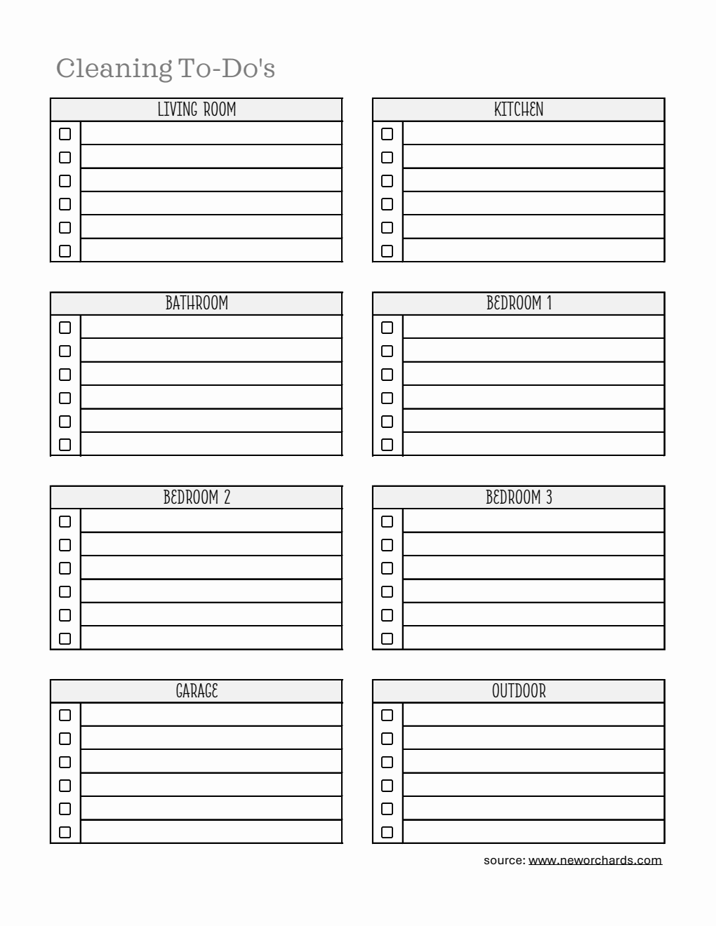 Free Cleaning Checklist Templates (PDF, Word, Excel)