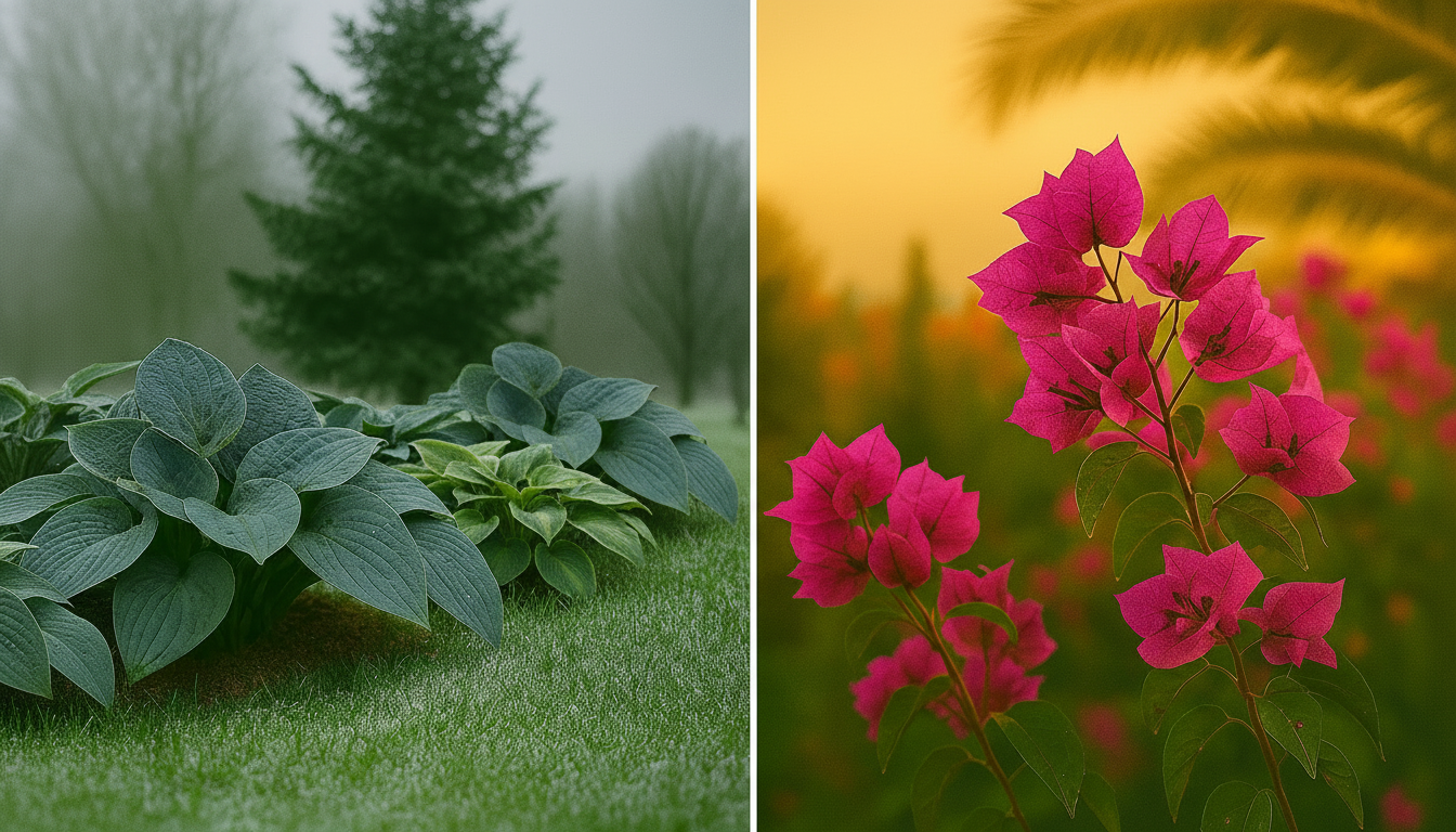 USDA Zone Comparison Hostas Bougainvillea