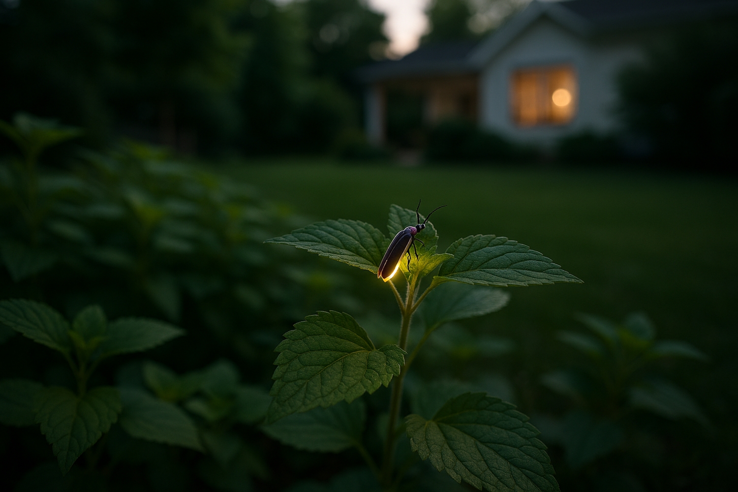 Lightning Bug On Leaf