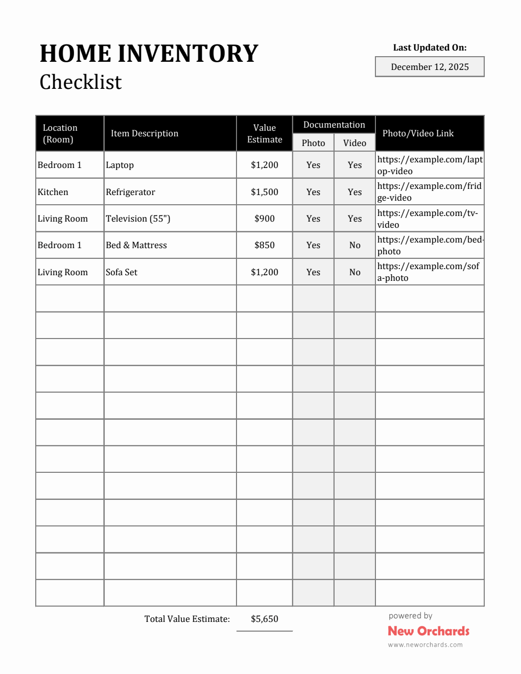 free editable inventory templates in word to download... Free Inventory Templates (PDF, Word, Excel)