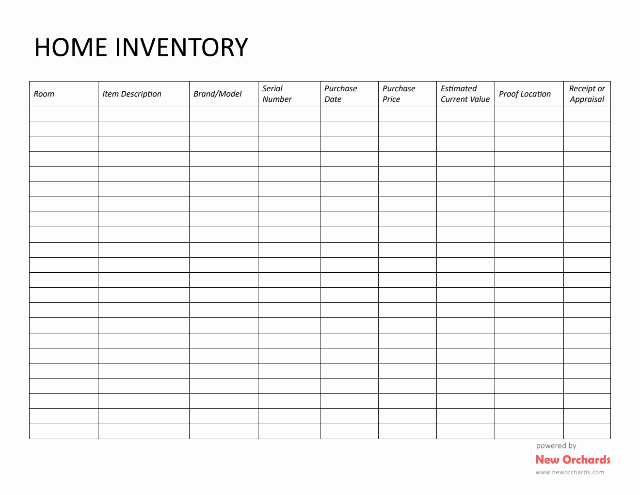 kitchen inventory template in word, pdf, google docs -... Free Inventory Templates (PDF, Word, Excel)