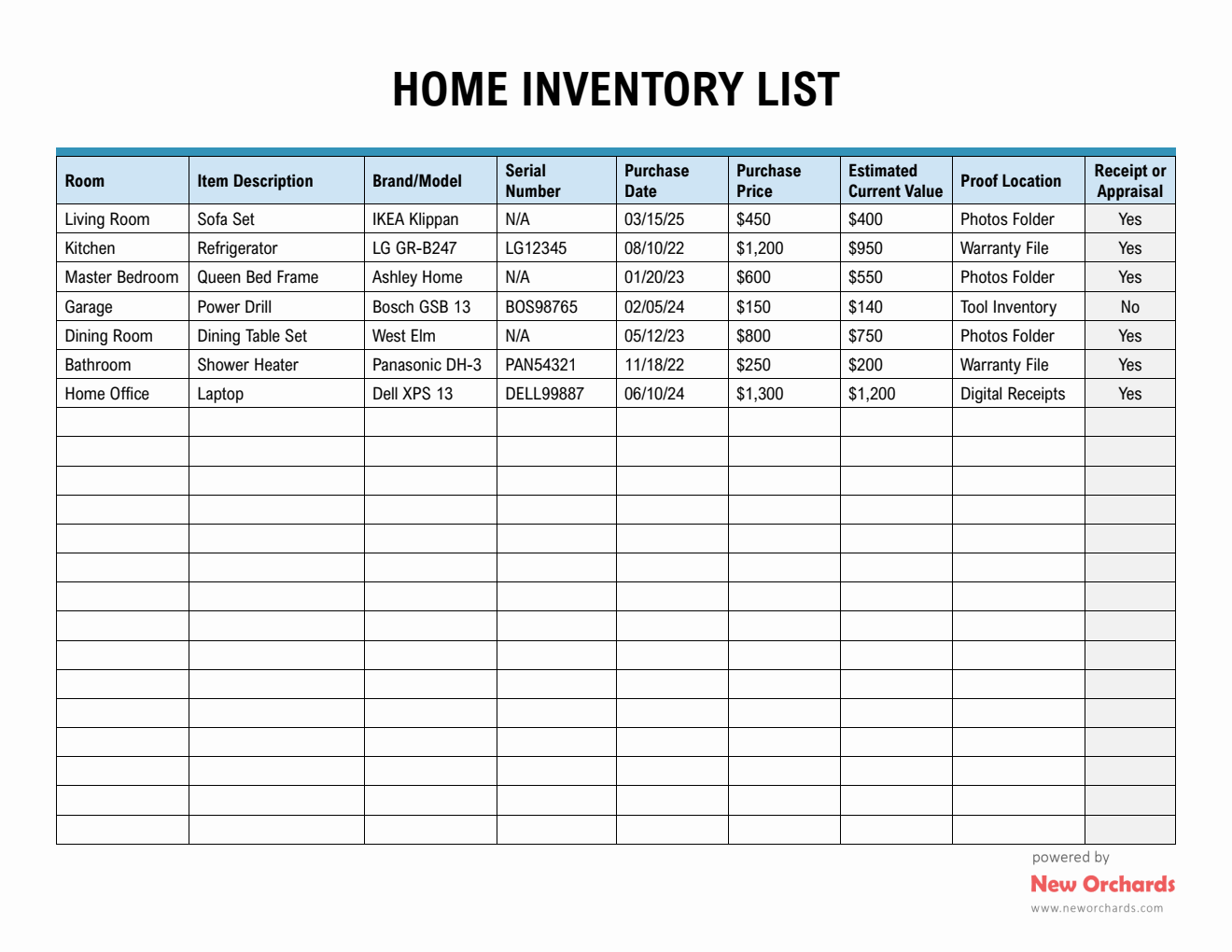 Free Inventory Templates (PDF, Word, Excel)
