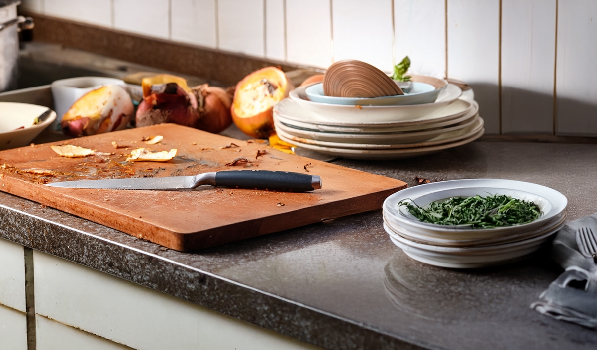 Visible Kitchen Clutter