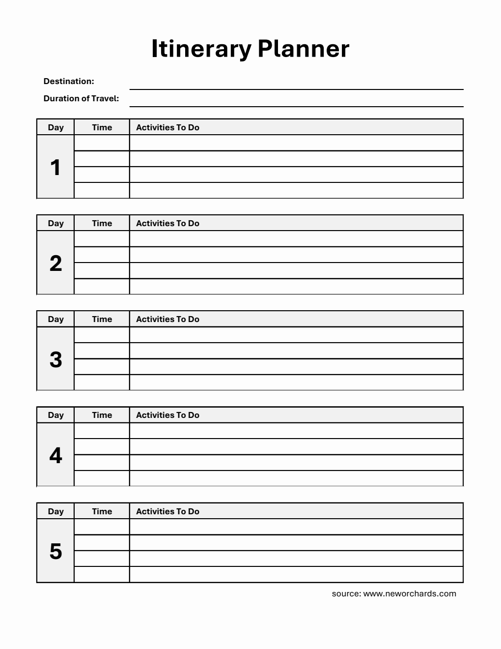 Free Excel Itinerary Planner Templates free-excel-itinerary-planner-templates