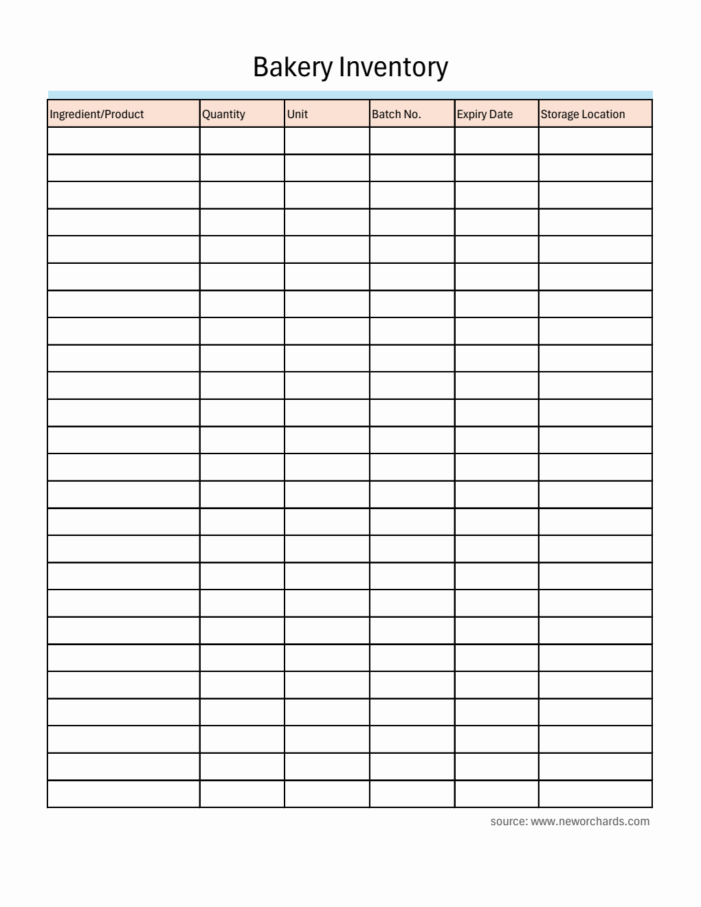 Kitchen Inventory Template - Free Download in Excel