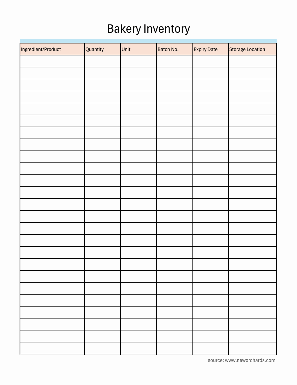 Free Kitchen Inventory Templates (PDF, Word, Excel)