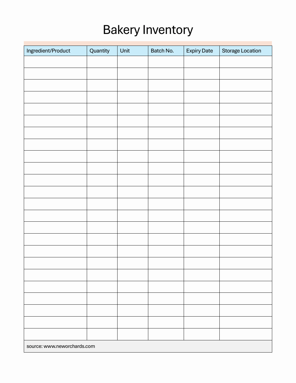 Kitchen Inventory Template - Free Download in Word