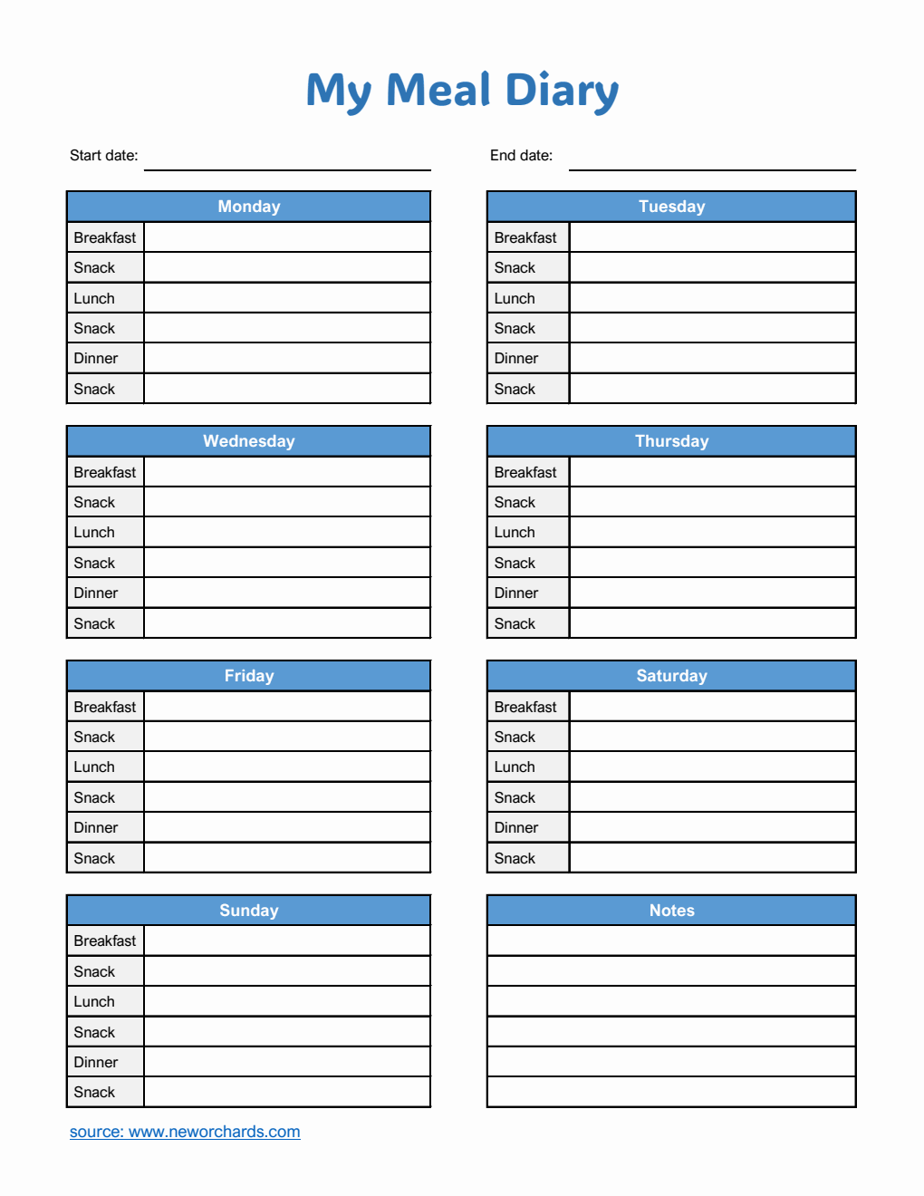 Free Meal Plan Templates (PDF, Word, Excel)