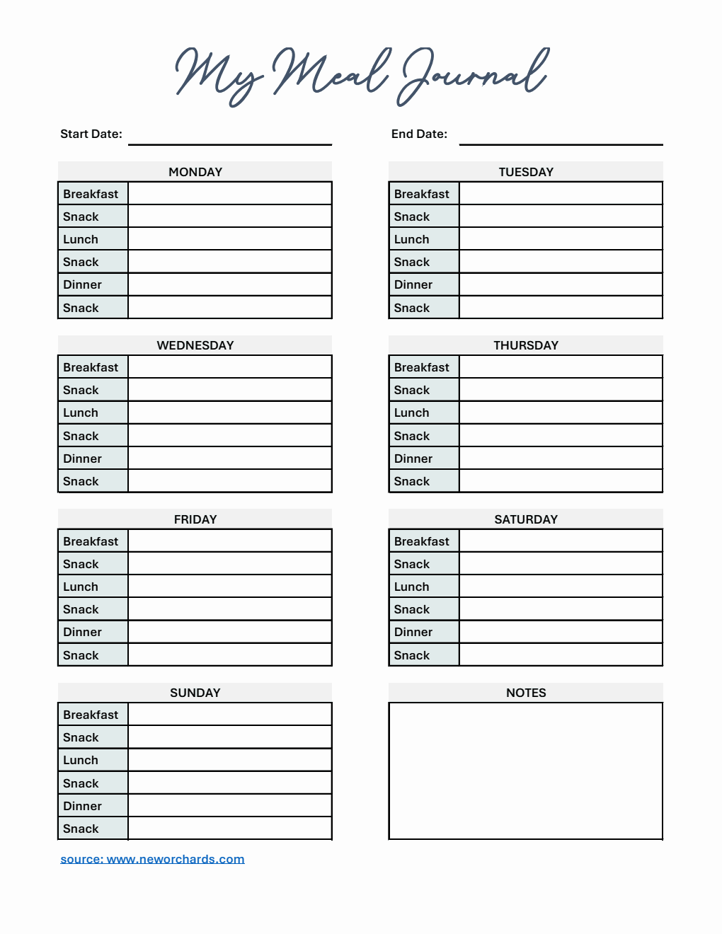 Free Food Diary Templates (PDF, Word, Excel)