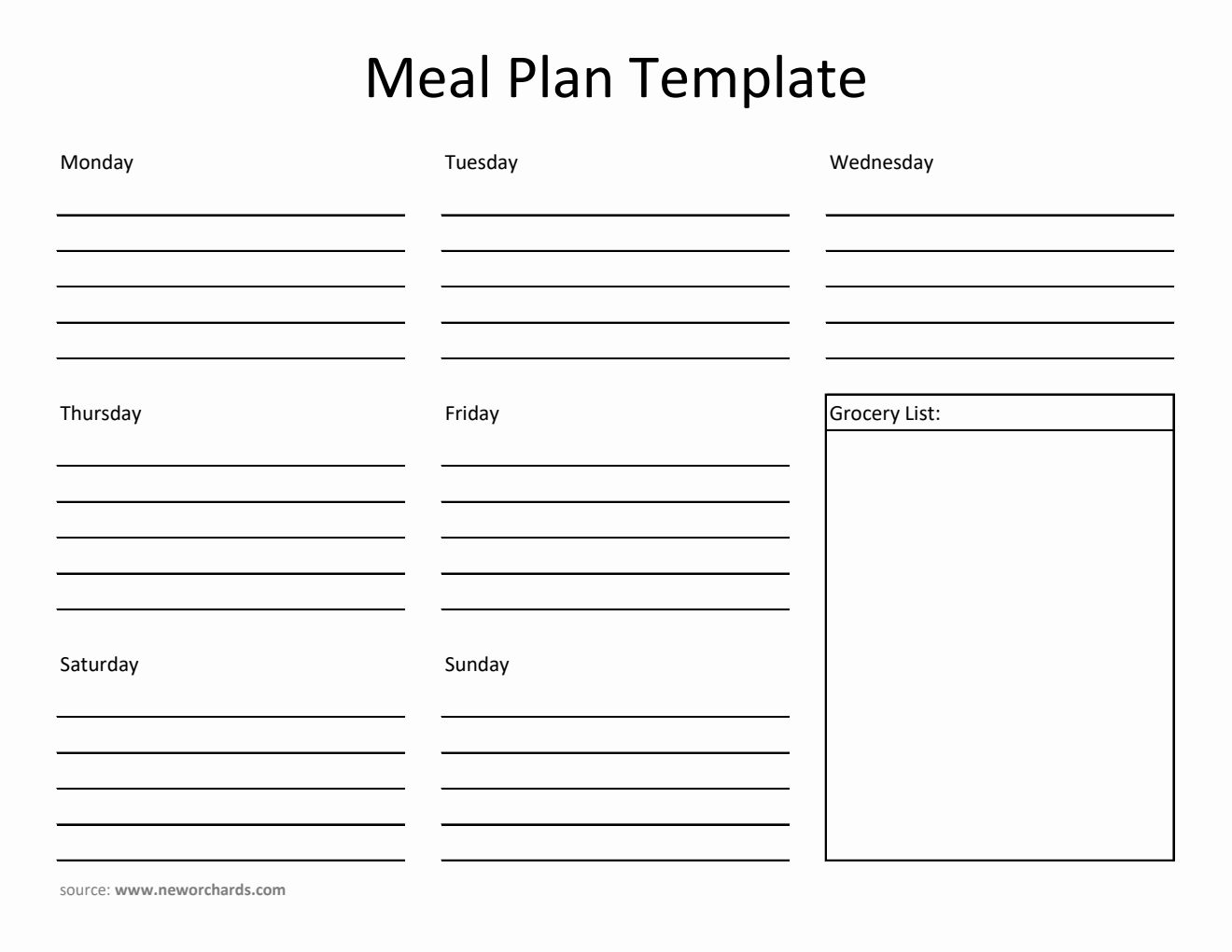 Free Grocery List Templates PDF Word Excel free-grocery-list-templates-pdf-word-excel