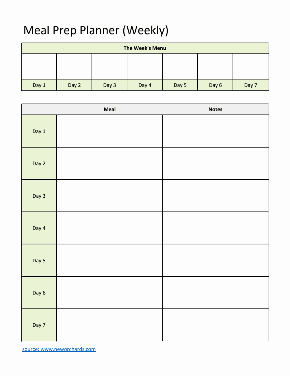 Prep Log Free Food Log Templates (PDF, Word, Excel)
