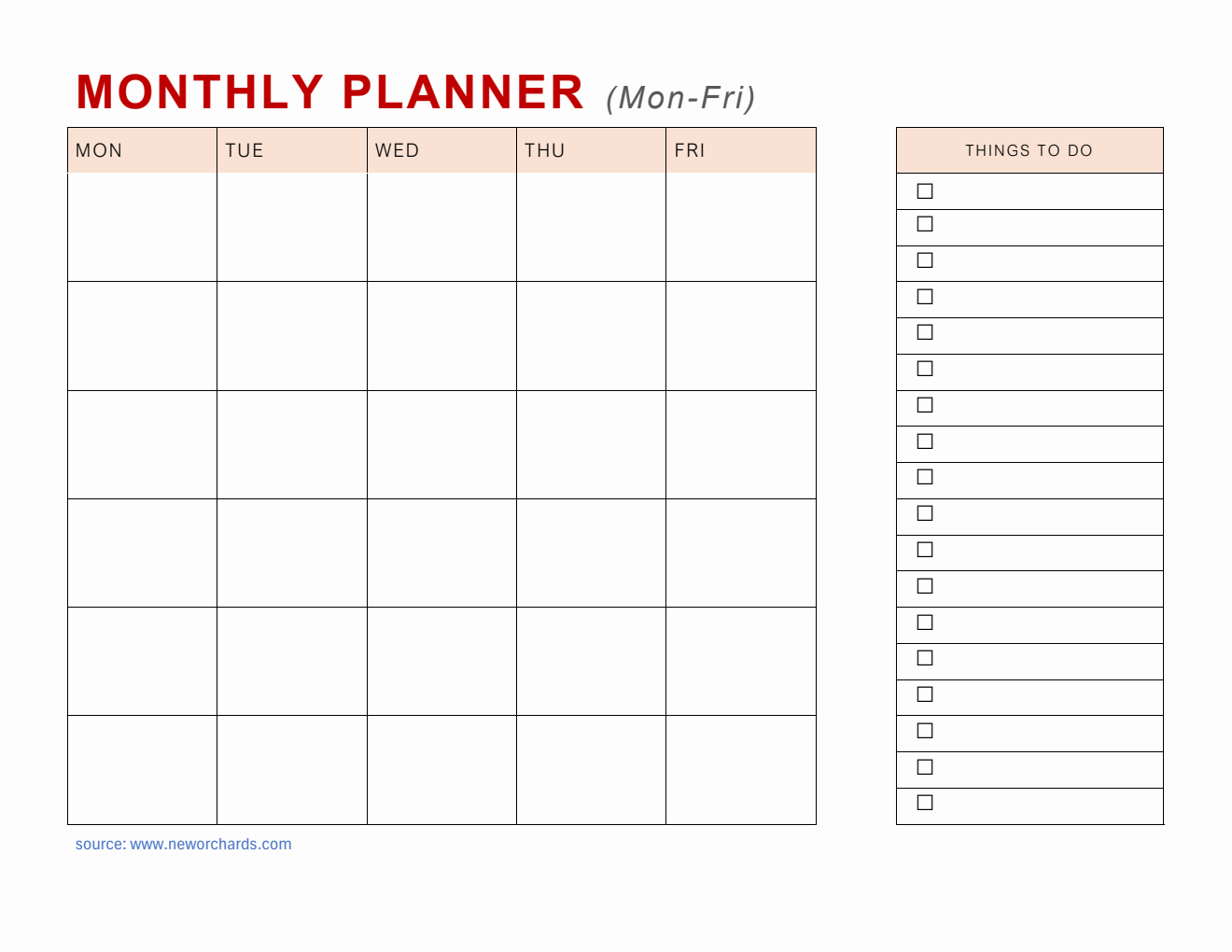 Free Monthly Planner Templates (PDF, Word, Excel)