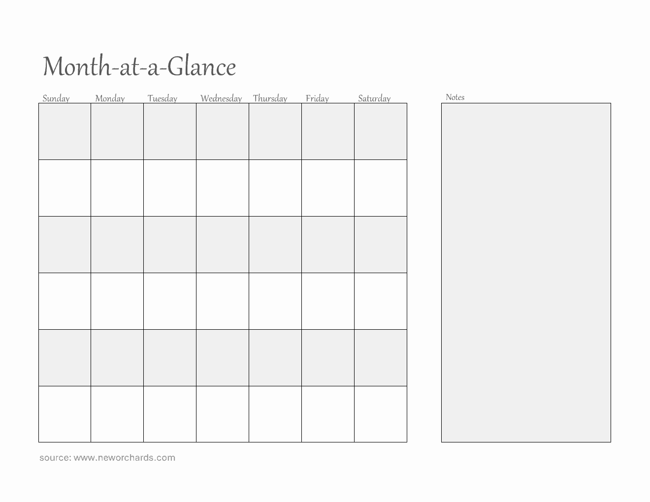 Free Month At A Glance Templates PDF Word Excel Free month at a glance templates pdf word excel