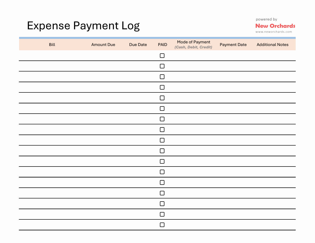 Free Editable Monthly Bill Tracker Excel Template
