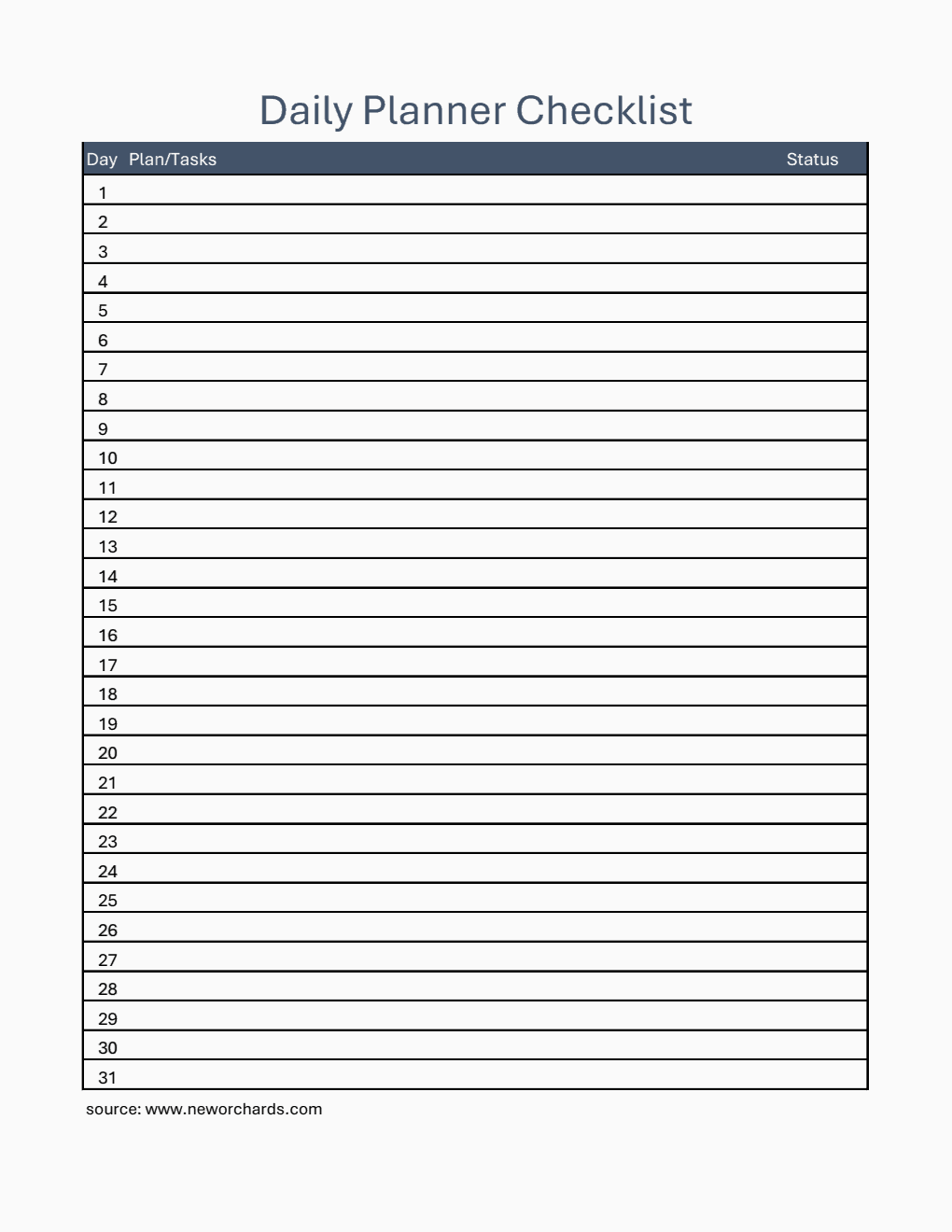Free Checklist Templates (PDF, Word, Excel)