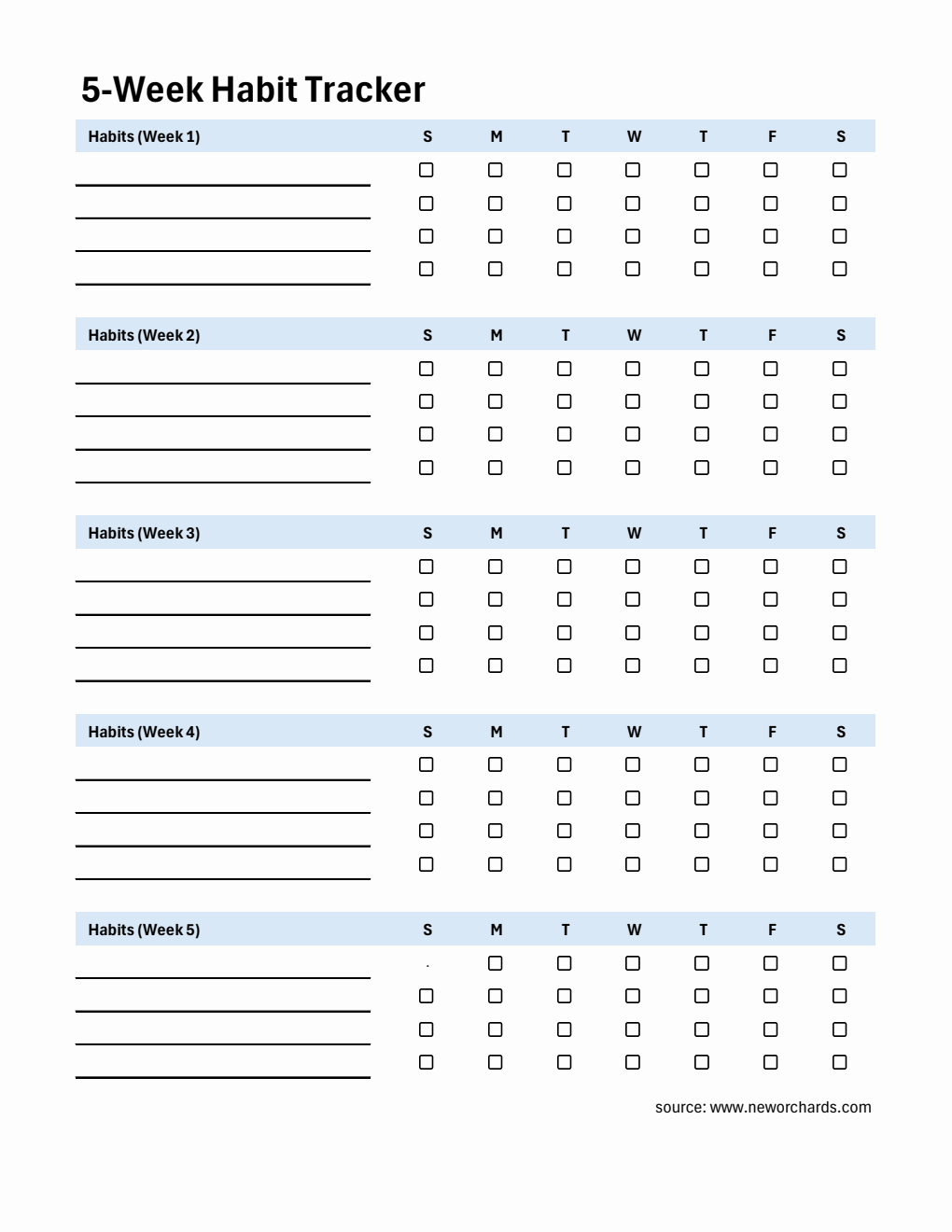 Free Monthly Habit Tracker | Customizable in Excel