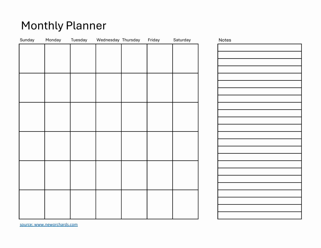 Free Printable Monthly Planner Template Excel free-printable-monthly-planner-template-excel