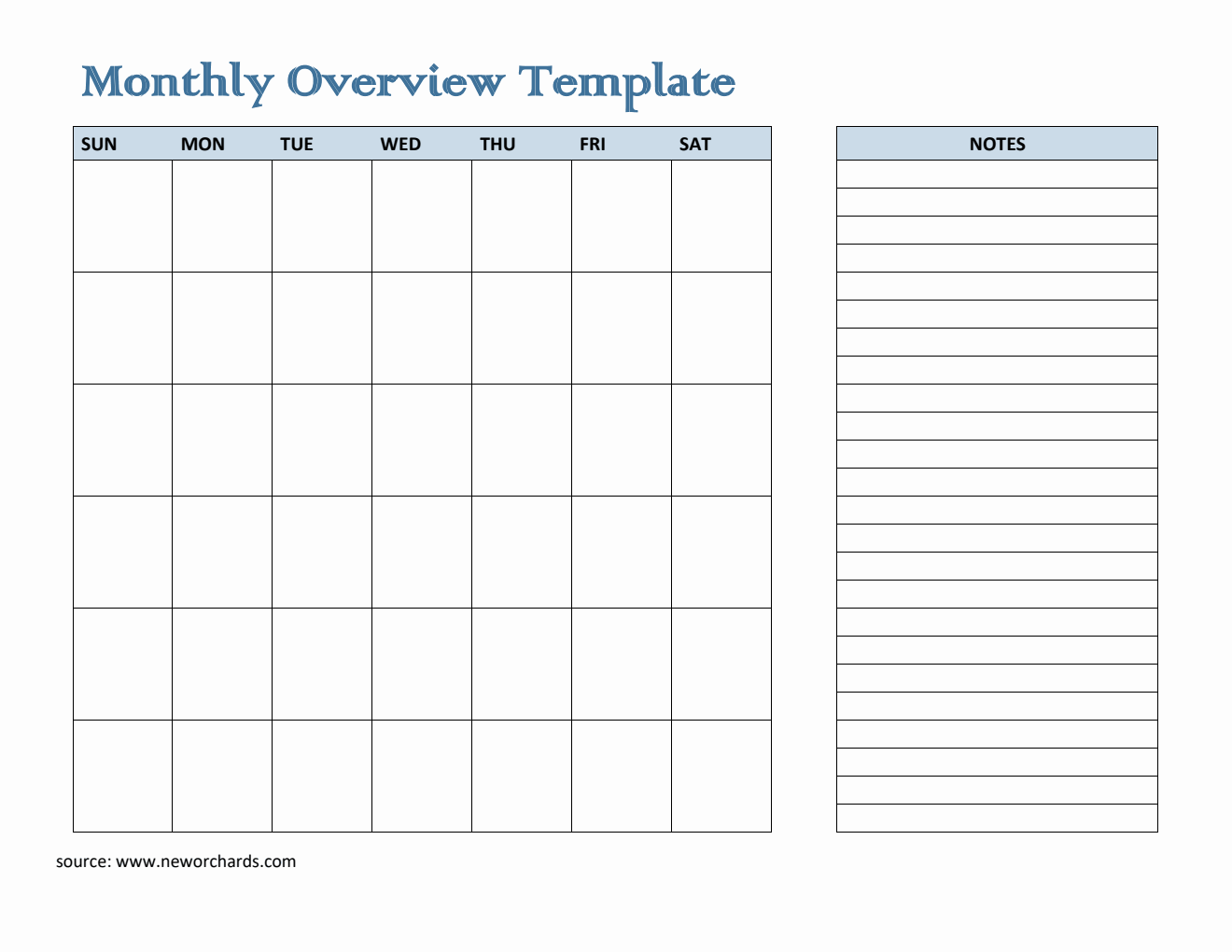 Word Monthly Planner Template Word Monthly Planner Template