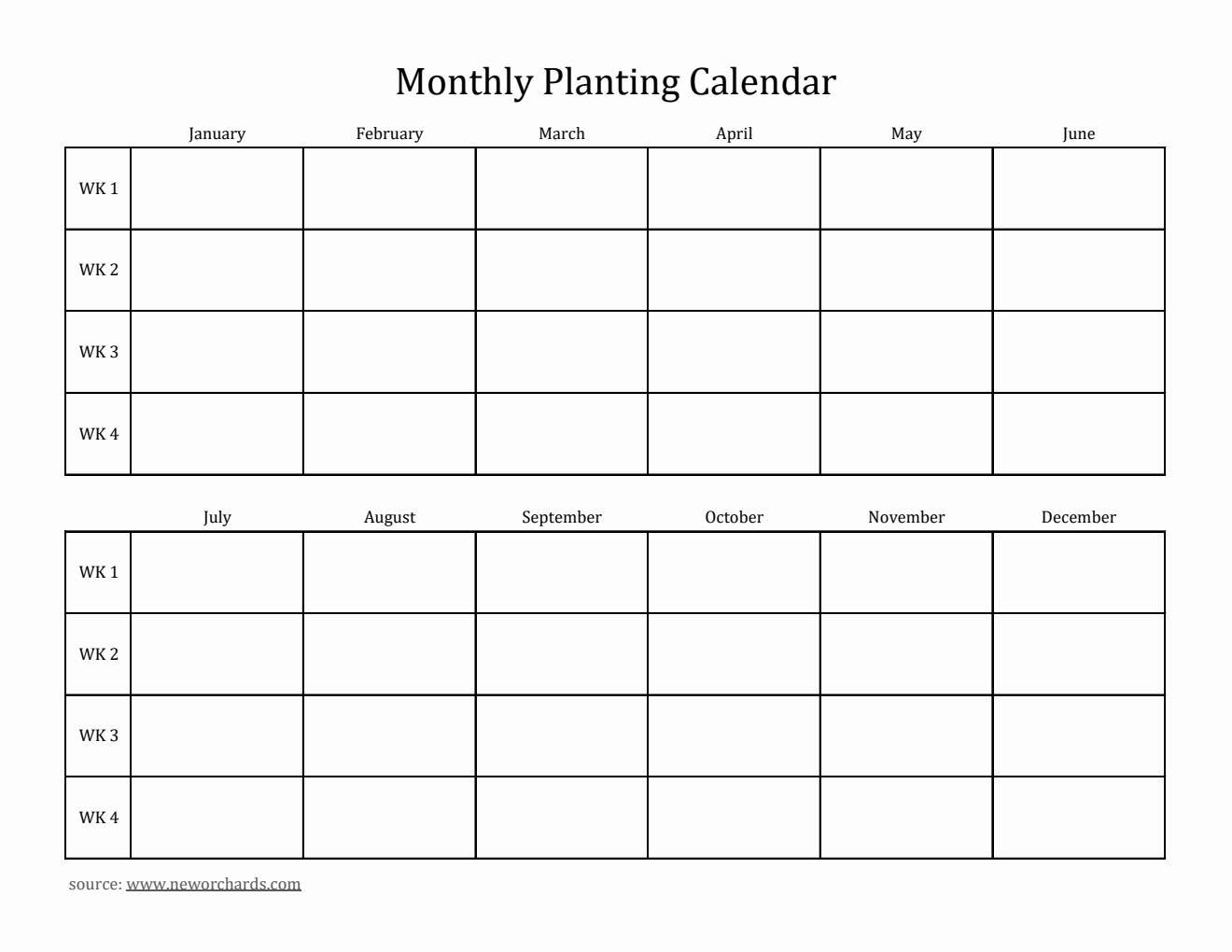 Free Planting Calendar Templates (PDF, Word, Excel)