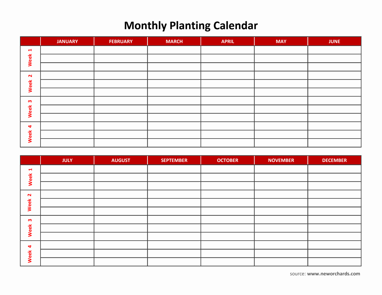 Free Planting Calendar Templates (PDF, Word, Excel)
