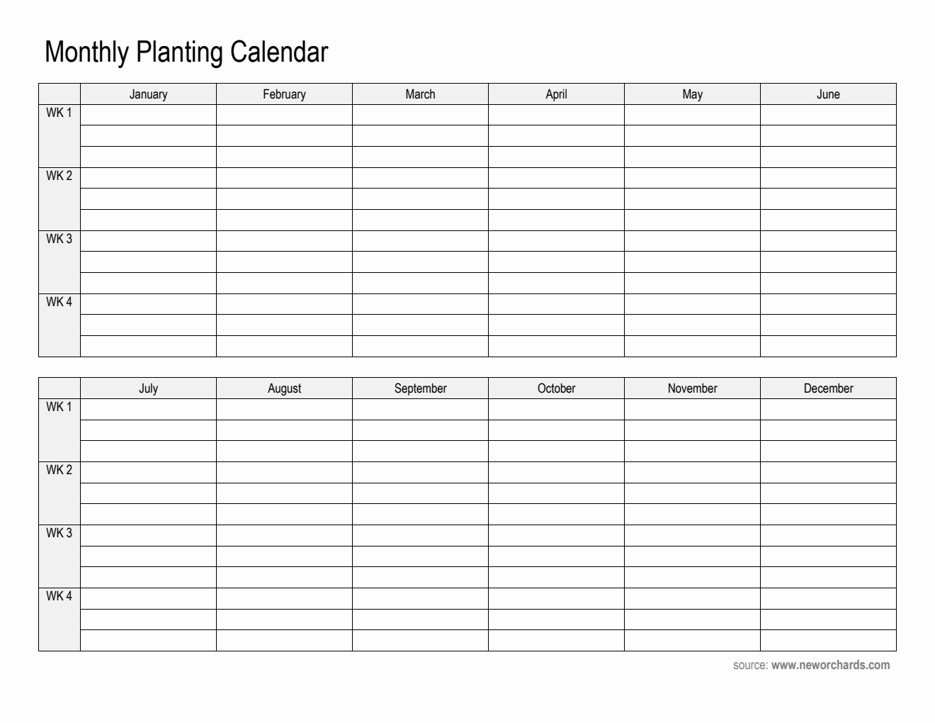 Free Word Planting Calendar Templates free-word-planting-calendar-templates