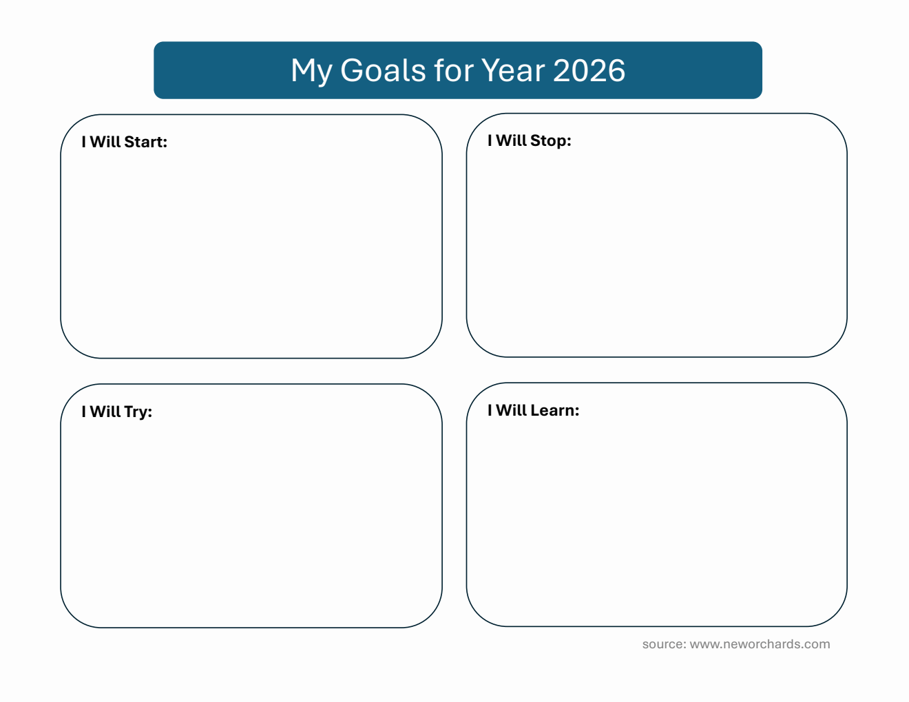 Free New Year Resolution Templates (PDF, Word, Excel)