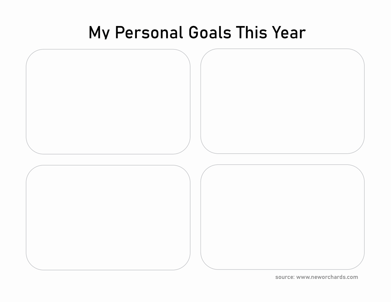 Printable New Year Goals Template | Free PDF Download