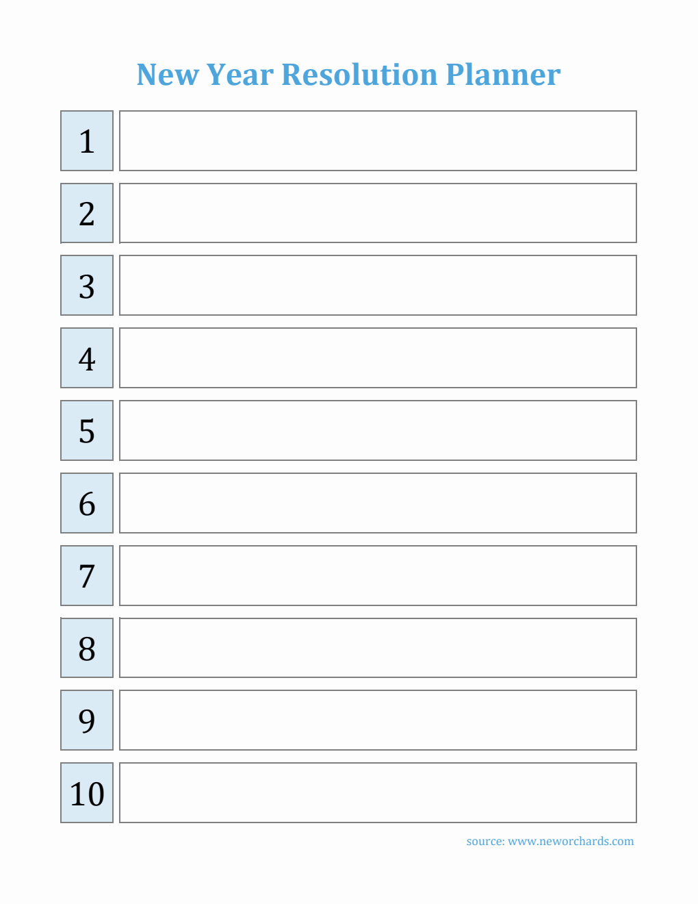Free New Year Resolution Templates (PDF, Word, Excel)