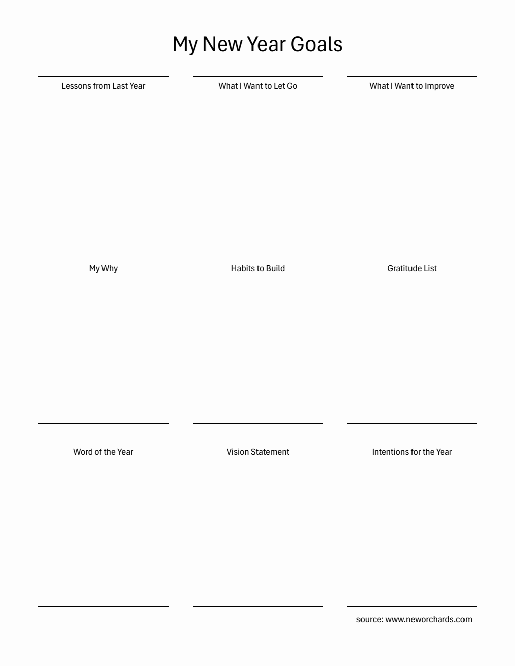 Free New Year Resolution Templates (PDF, Word, Excel)