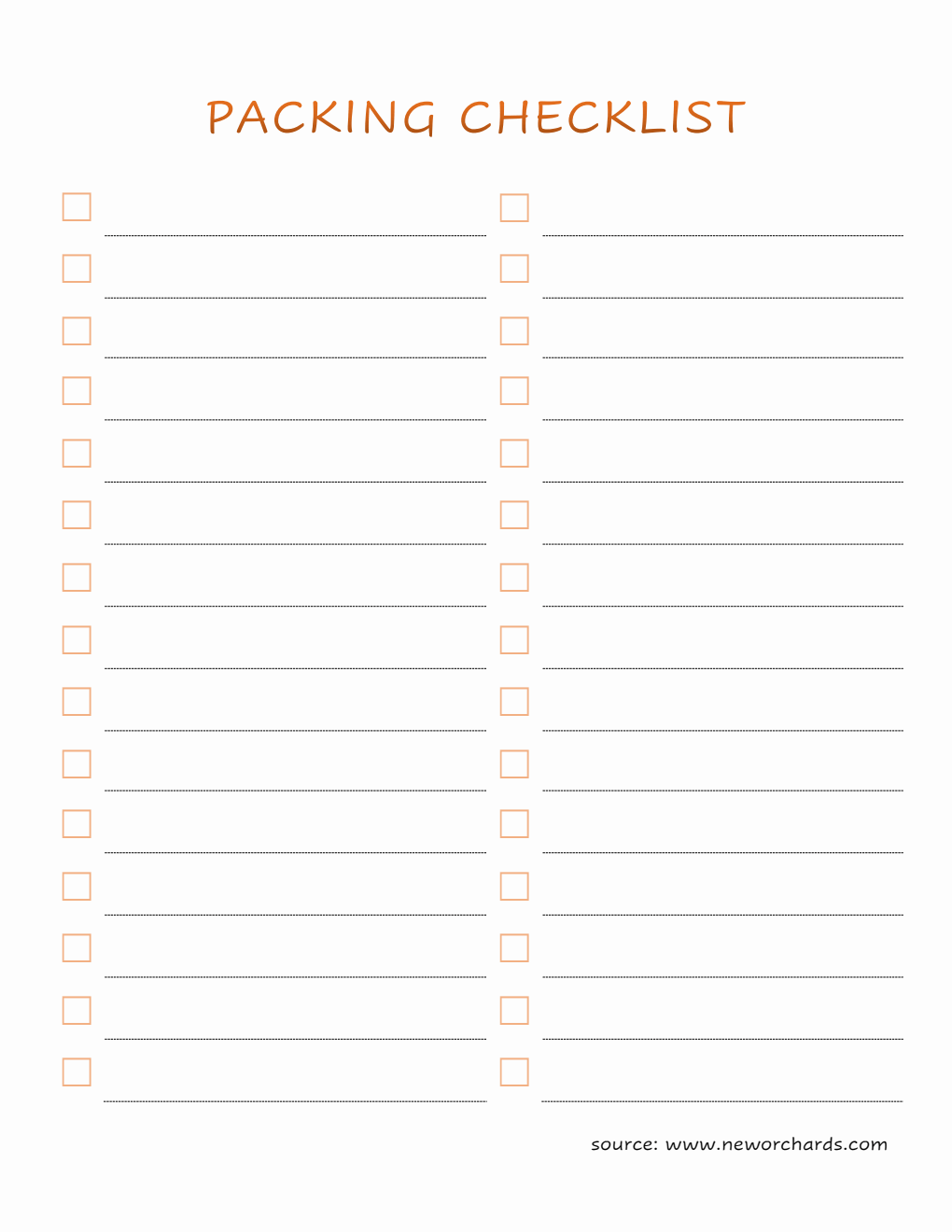 Check List Photo P Free Travel Checklist Templates (PDF, Word, Excel)