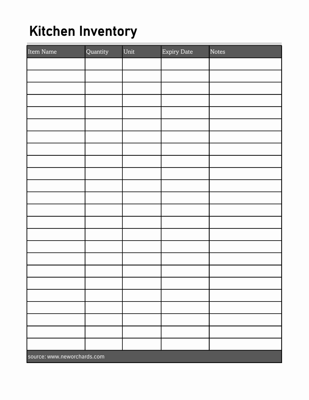 Free Pantry Inventory Templates PDF Word Excel free-pantry-inventory-templates-pdf-word-excel
