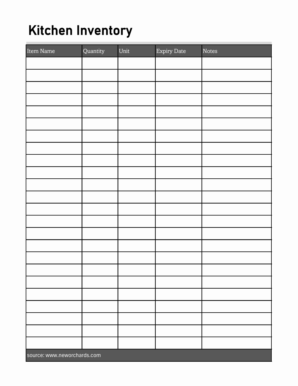 Free Inventory Templates (PDF, Word, Excel)