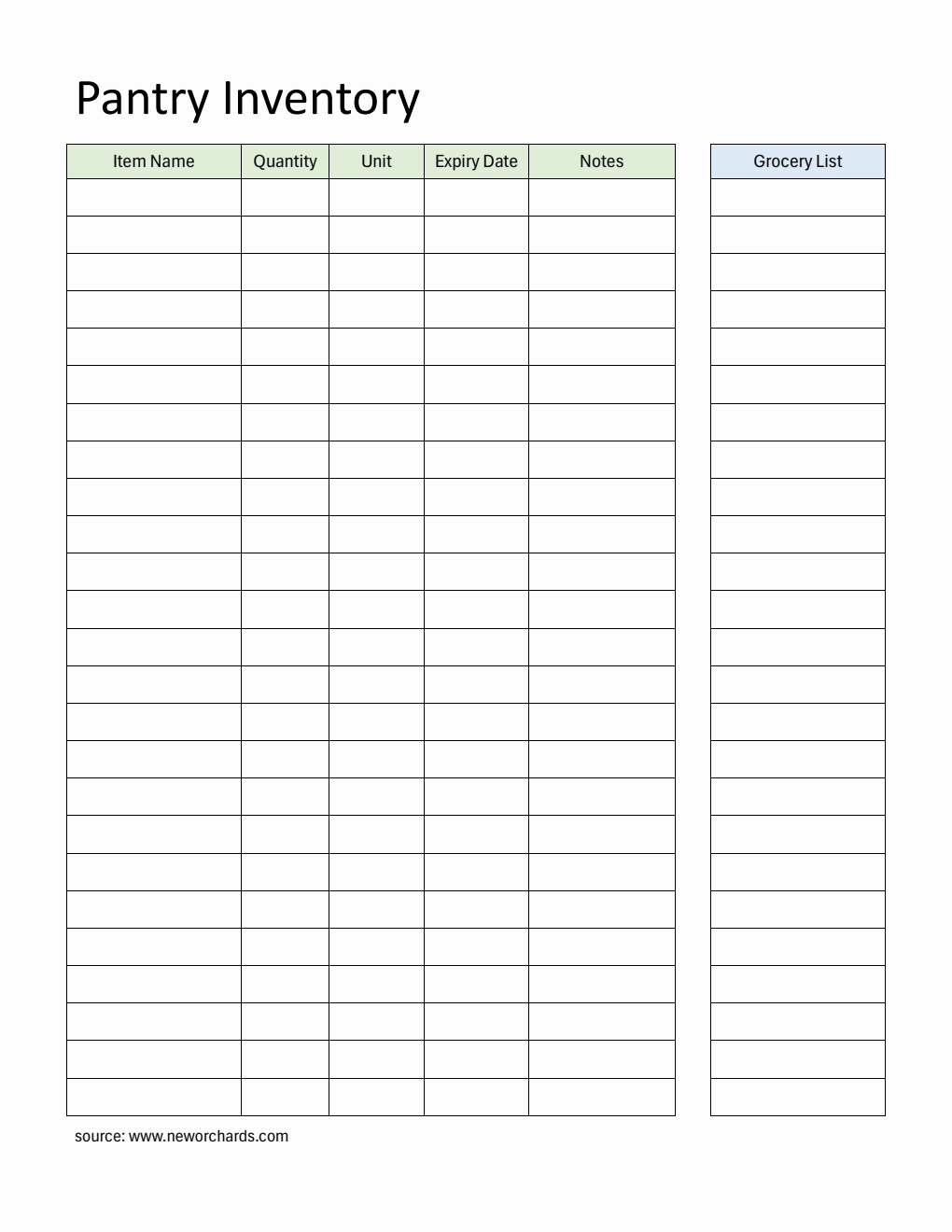 Kitchen Daily Inventory Formst Free Kitchen Inventory Templates (PDF, Word, Excel)