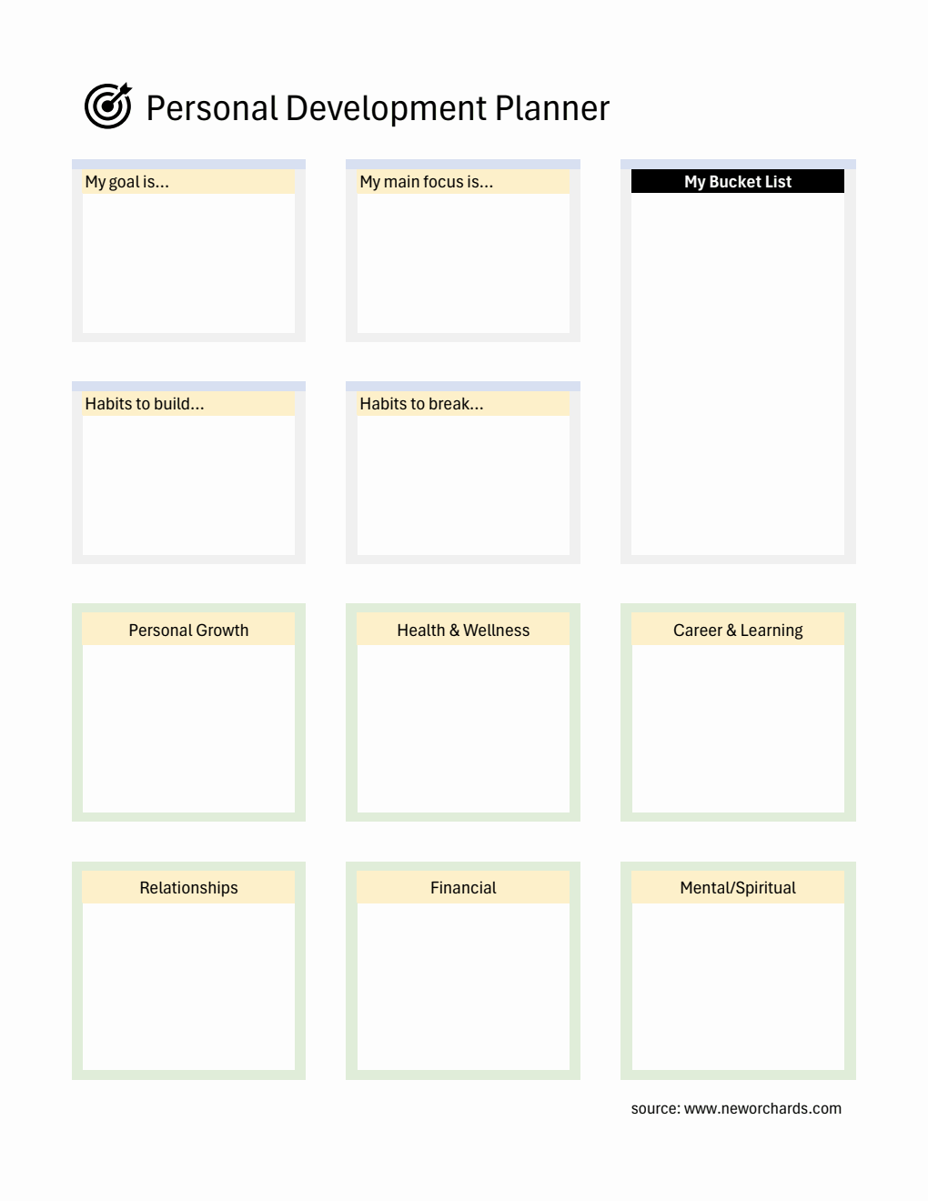 Development Tracking Planner Free Personal Development Templates (PDF, Word, Excel)