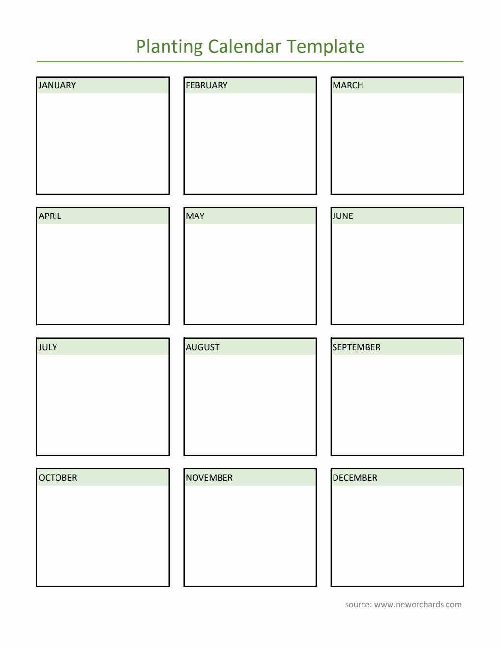 Free Planting Calendar Templates (PDF, Word, Excel)