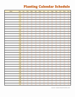 Free Planting Schedule Template (PDF)