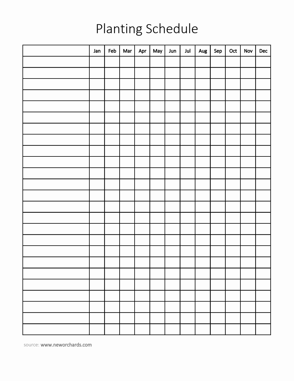 Printable Planting Schedule Template Excel Printable Planting Schedule Template Excel
