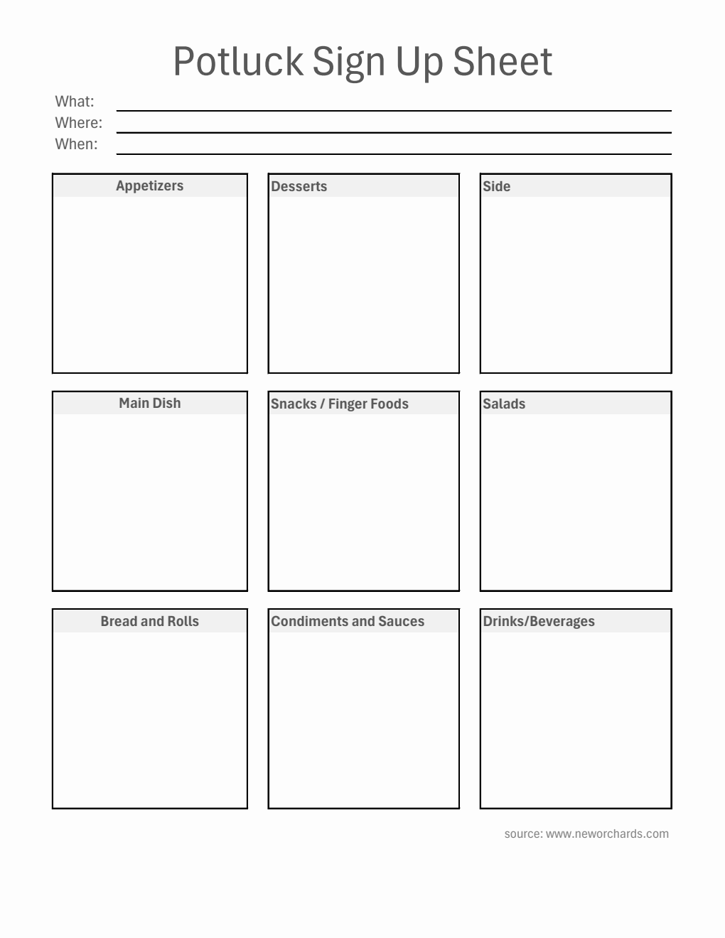 Free Potluck Templates PDF Word Excel free-potluck-templates-pdf-word-excel