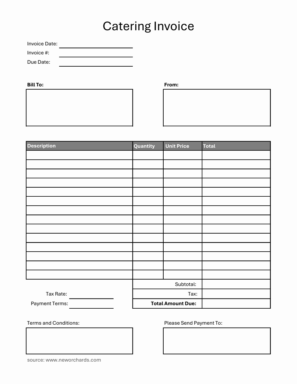 free catering templates (pdf, word, excel) Images High... Free Catering Templates (PDF, Word, Excel)