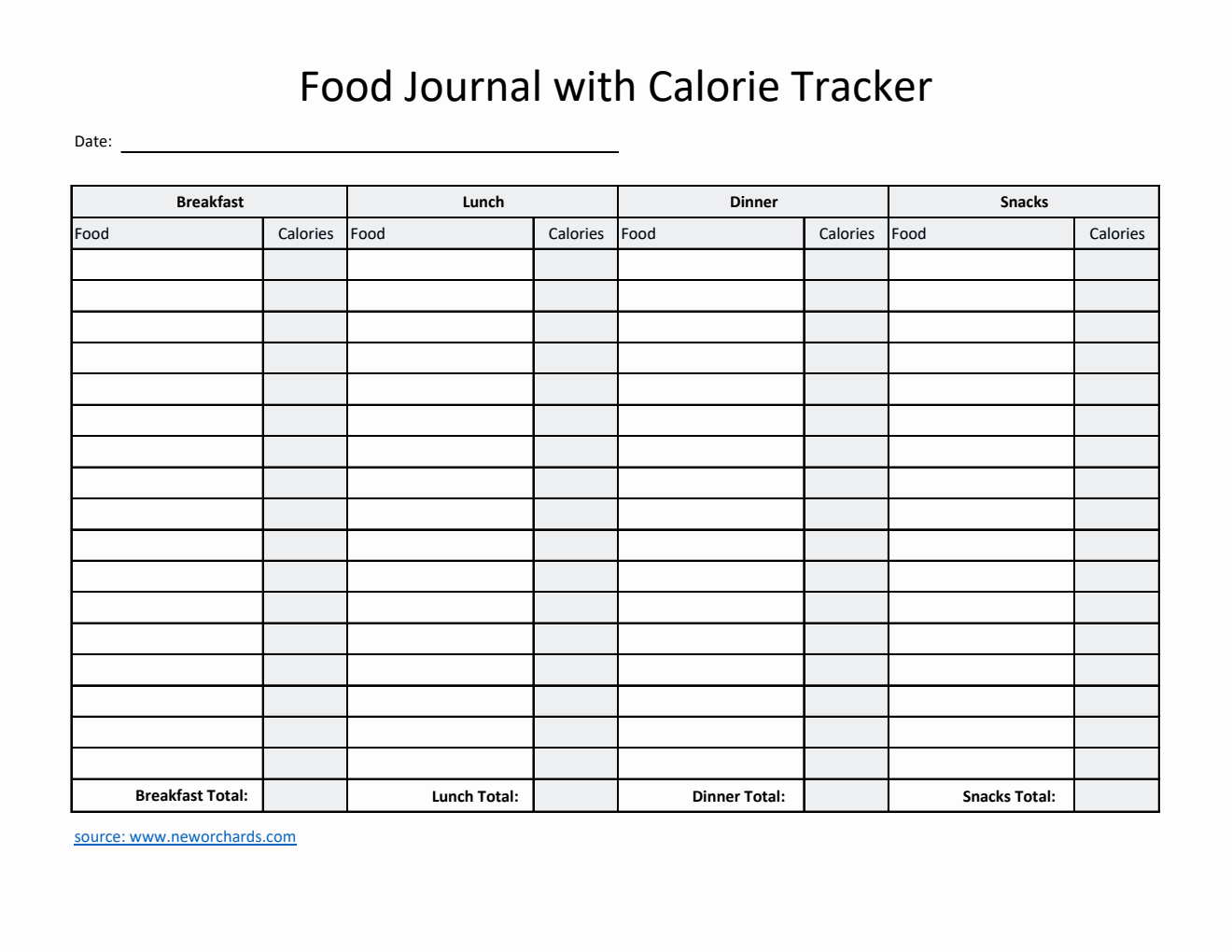 Free Food Tracking Templates PDF Word Excel free-food-tracking-templates-pdf-word-excel