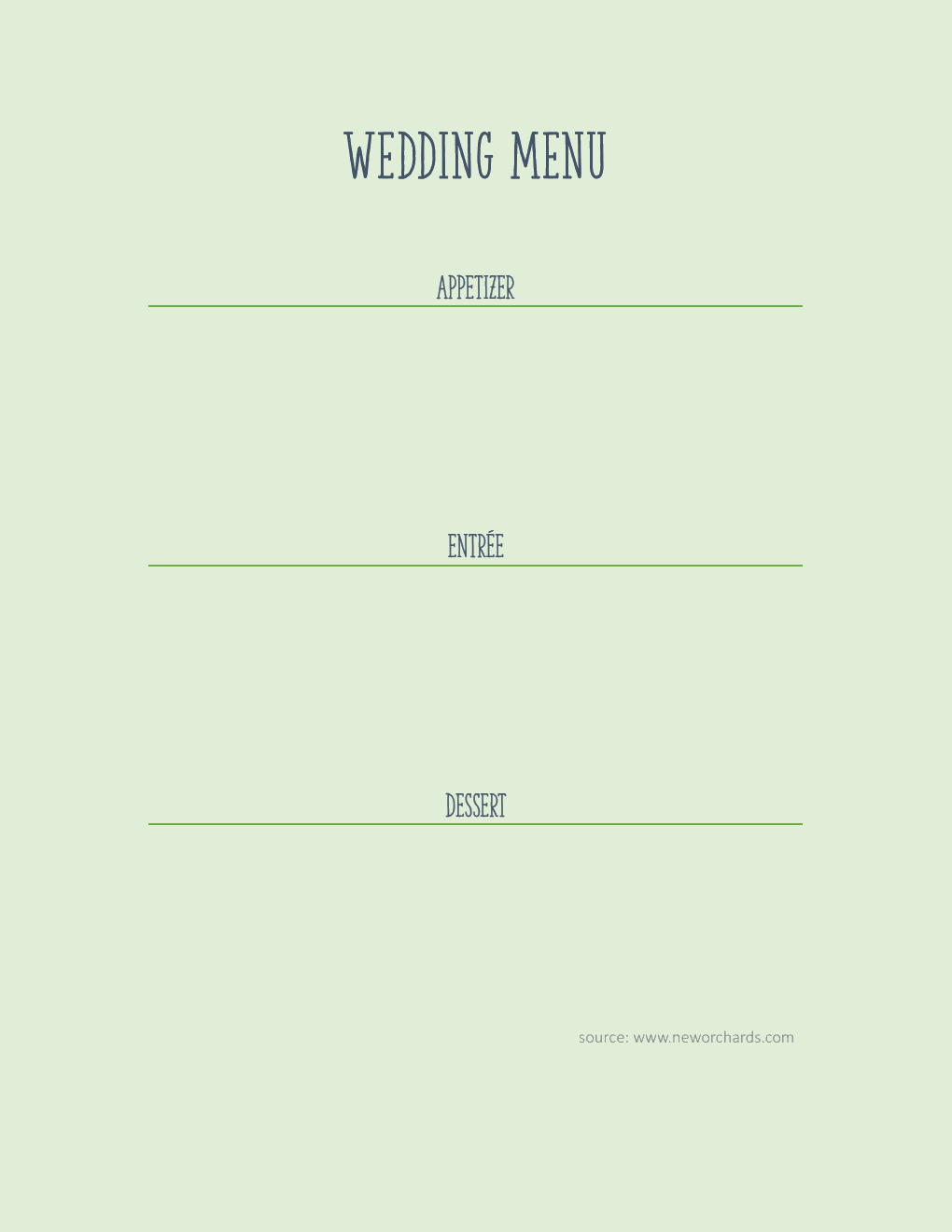 Free Menu Planner Templates (PDF, Word, Excel)