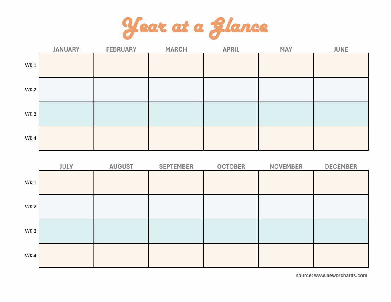 Free Excel Yearly Planner Templates