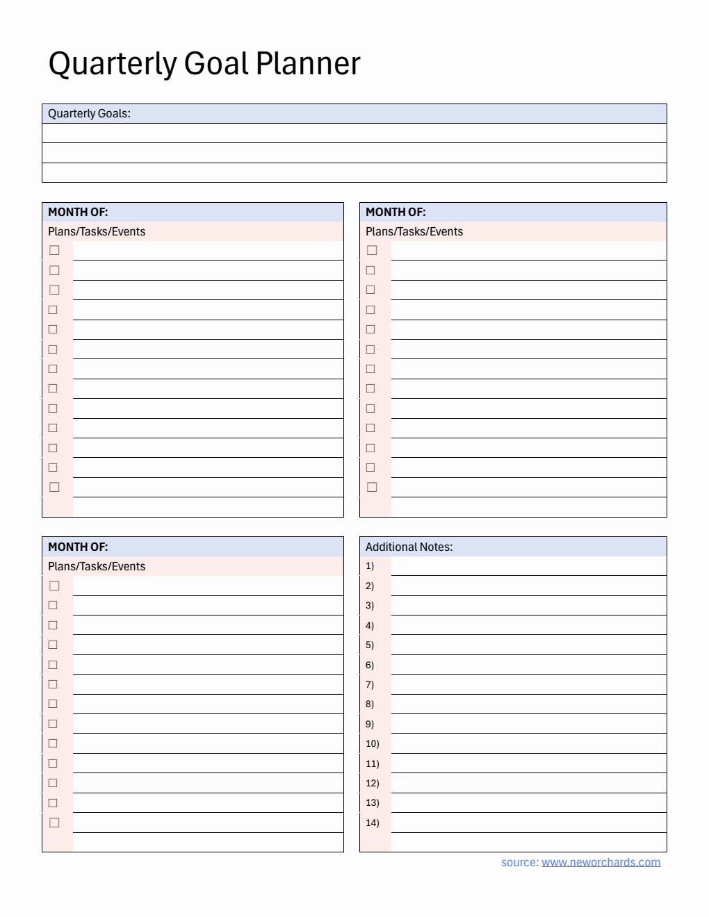 Free Monthly Planner Templates (PDF, Word, Excel)