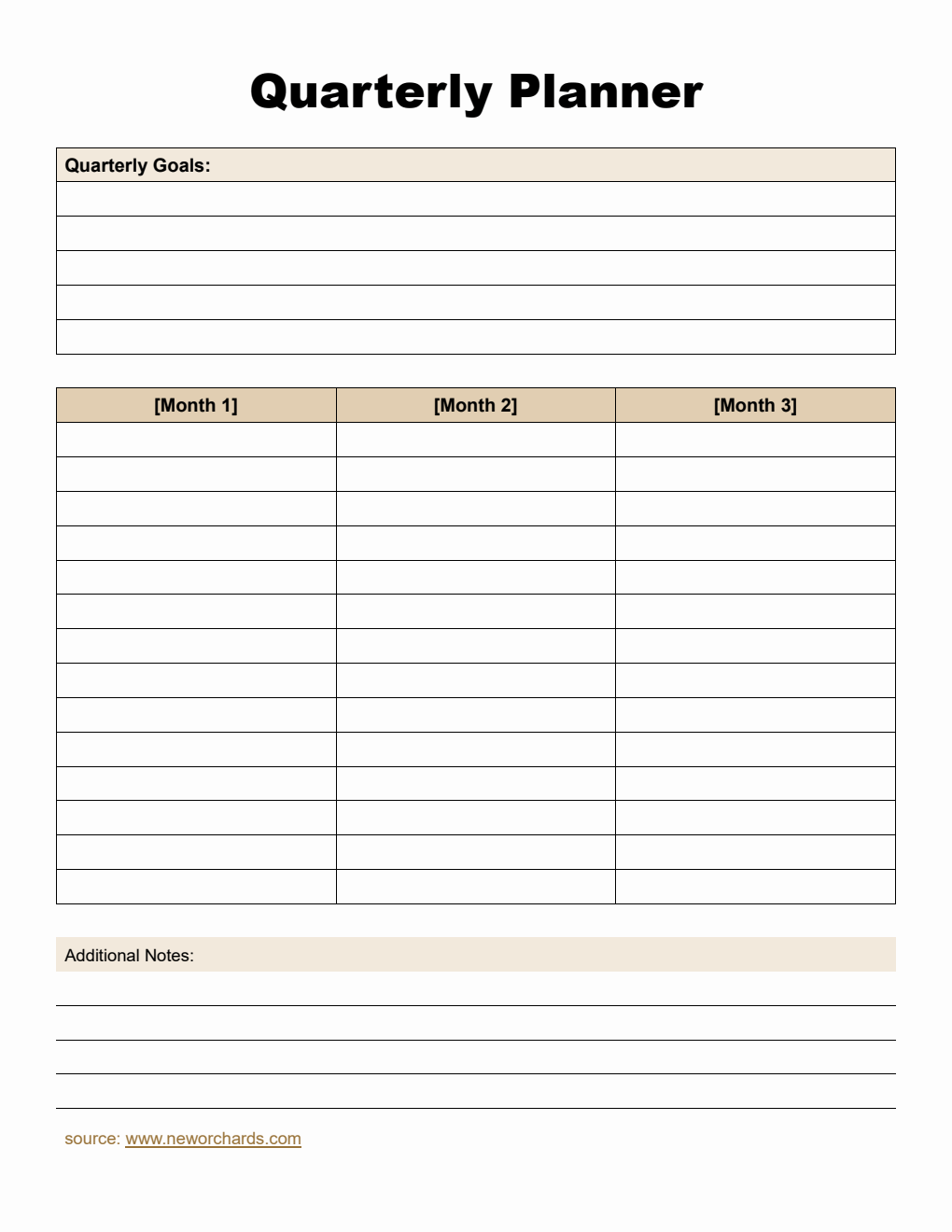 Free Quarterly Planner Templates (PDF, Word, Excel)