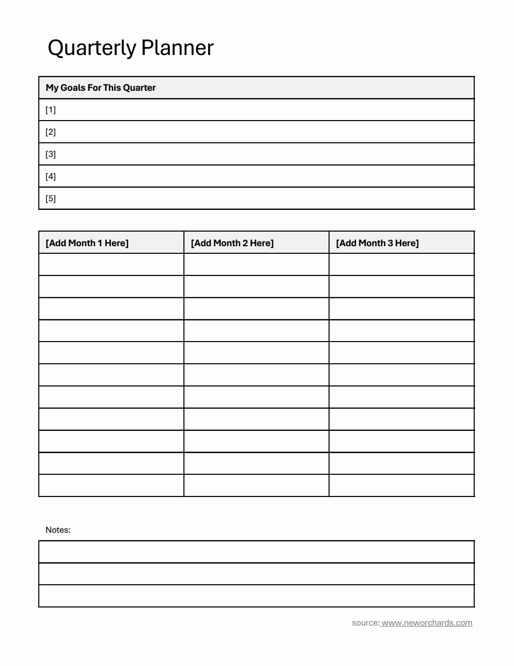 Free Quarterly Planner Templates (PDF, Word, Excel)