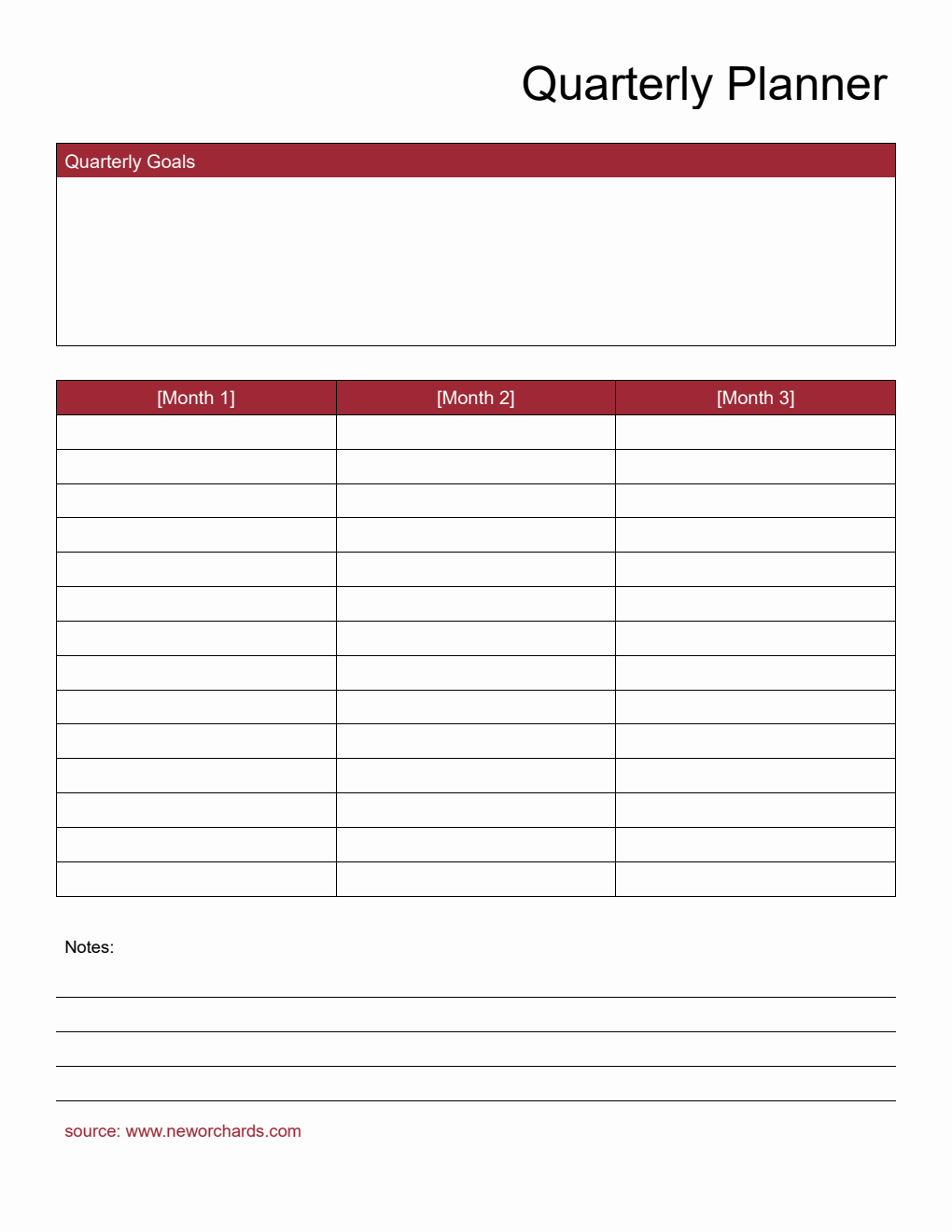 Free Monthly Planner Templates (PDF, Word, Excel)