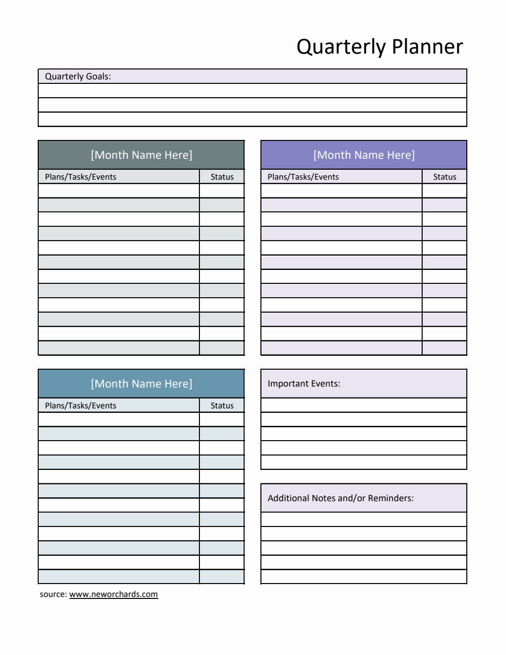 Free Quarterly Goals Planner Templates (PDF, Word, Excel)