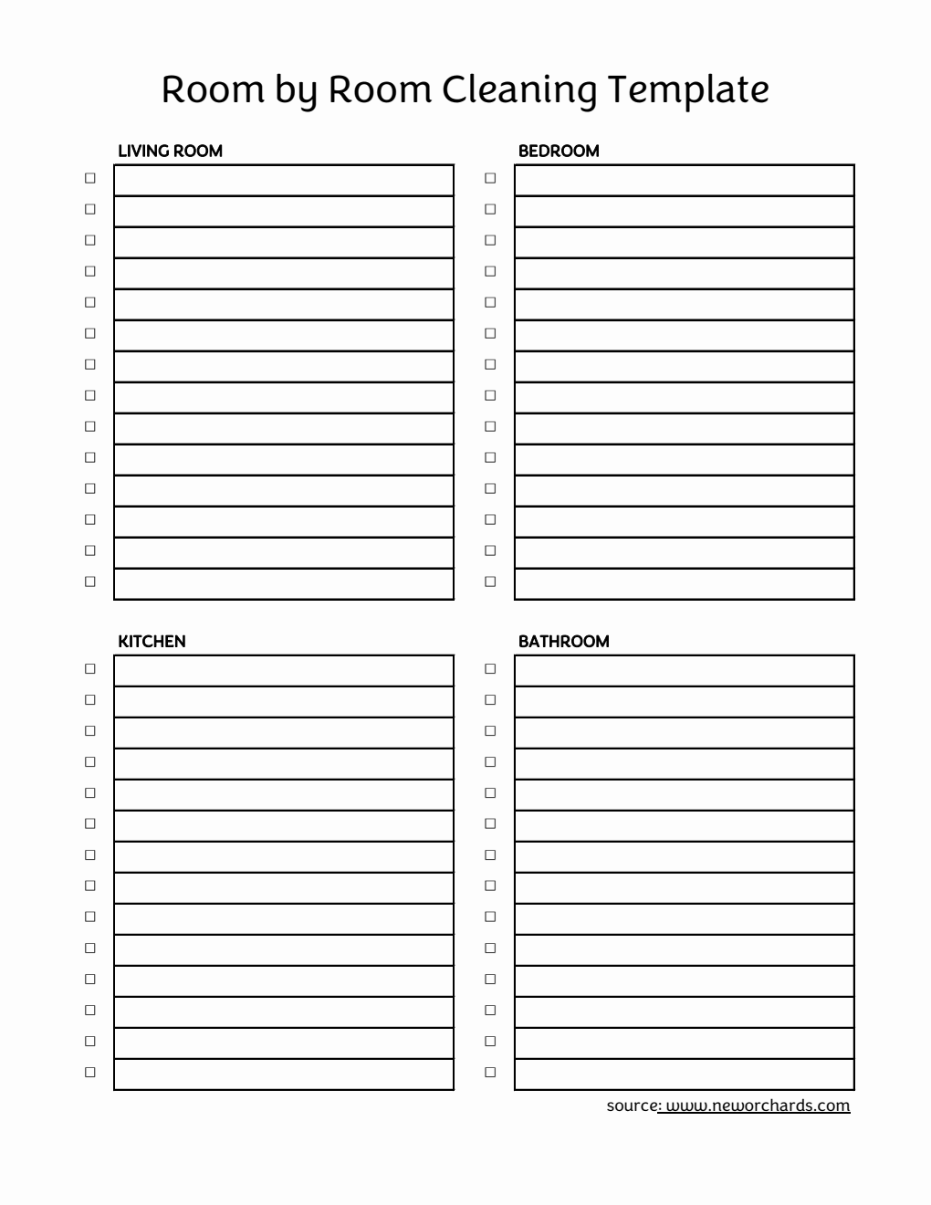 Free Cleaning Checklist Templates PDF Word Excel Free cleaning checklist templates pdf word excel